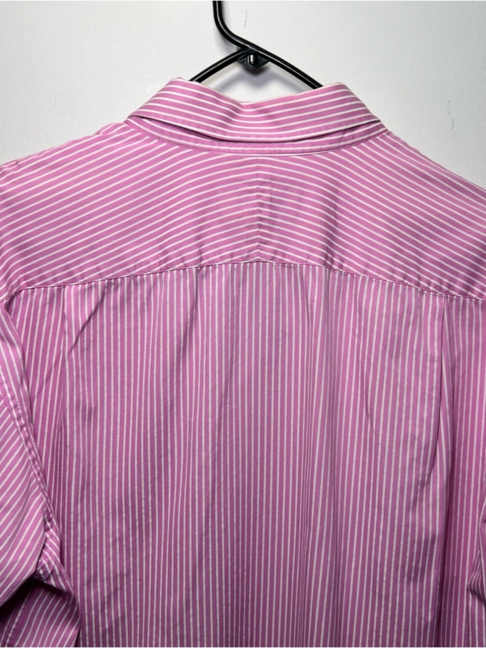 Thomas Pink Jermyn Street London Mens Pink White Striped Button Down Dress Shirt - Picture 12 of 14